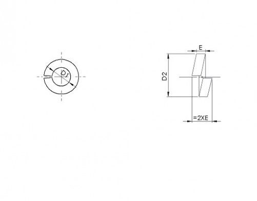 Grower washer current series symbol W DIN 127 4mm stainless steel A4