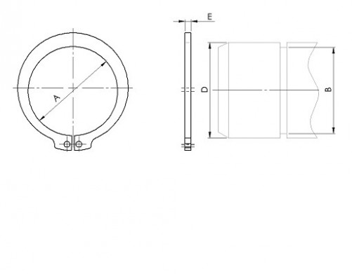 External circlips DIN 471 26mm stainless steel 1.4122