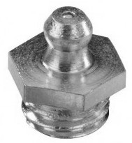 Straight « hydraulic » type grease nipple DIN 71412 1/4 GAZ stainless steel 303 + stainless steel ball 301