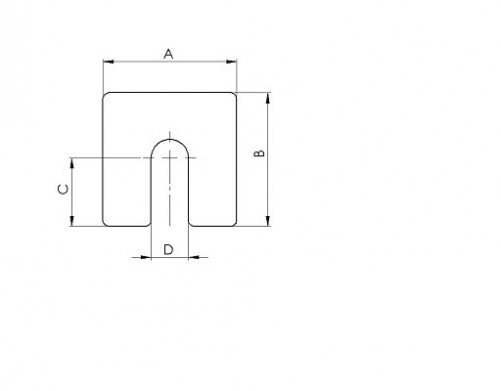 Peelable motor adjustment shim 0.05mm thickness 1.0mm 53 X 53 stainless steel