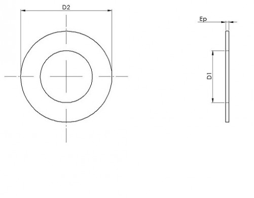 Peelable shim washer DIN 988 120mm X 140mm X 1mm brass UZ33