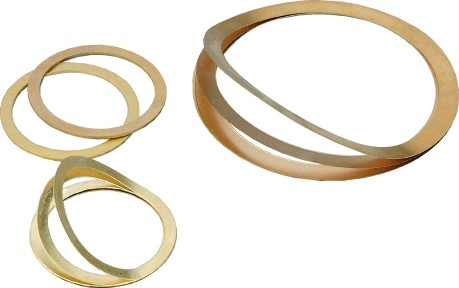 Peelable shim washer DIN 988 120mm X 140mm X 1mm brass UZ33