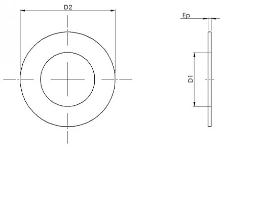Adjusting washer DIN 988 100mm X 120mm X 1.0mm steel ST2K60
