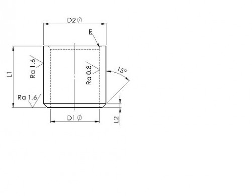 Short series flangeless drill bush DIN 179 8.5mm steel