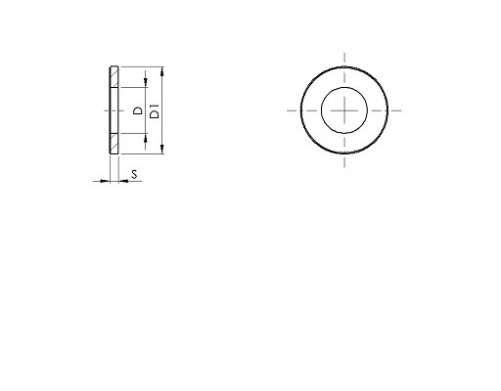 Flat washer_ normal series 'M' NFE 27611 10mm brass