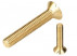 Slotted countersunk head machine screws DIN 963 M2 X 0.40 X 10mm brass