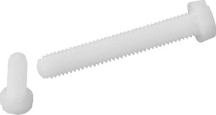 Slotted pan head screw ISO 1207 M8 X 125 X 35 mm nylon