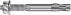 Ring anchor stud B 8mm X 45mm X 110mm stainless steel A4
