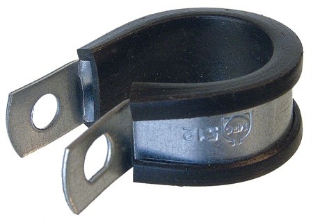 Pipe clamp width 13mm Ø12.7 to 14.3mm zinc-plated steel