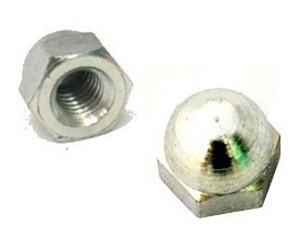 Cap nut M18 X 2.50 white zinc-plated steel