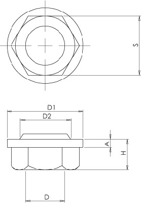 M10 X 1.50 steel class 8 SEAL-LOCK® sealing nut