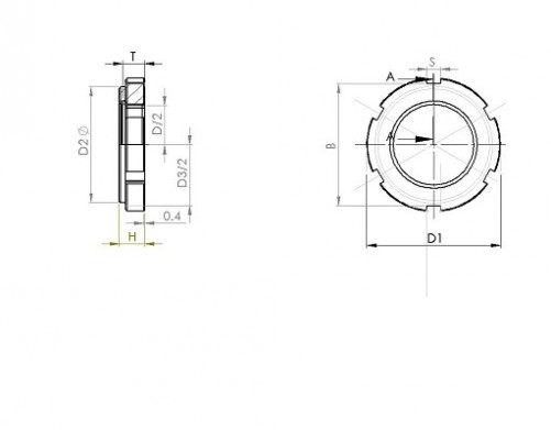Normal series self-locking locknuts type CN NFE 22306 M45 X 1.50 semi-hard steel NYLSTOP®