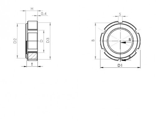 Reinforced series self-locking locknuts type CF NFE 22306 M35 X 1.50 semi-hard steel NYLSTOP®