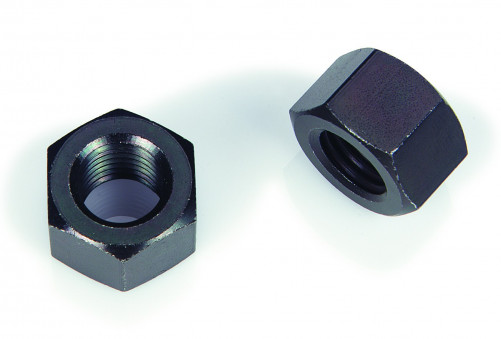 Hexagonal nut HH (high) undercut M3 X 0.50 mild steel black zinc-plated
