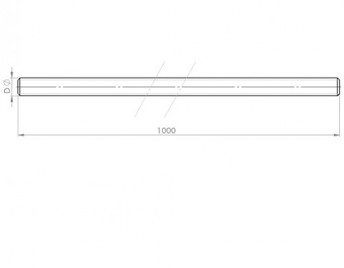 Threaded rod DIN 976 B M12 X 1.75 1000mm cl.10.9 raw