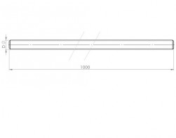 left-hand pitch DIN 975 - 1000mm - class 8.8 gross
