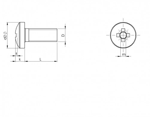 Hexagon socket head tapping screw DIN 7981 M2.9 x n°4 X 13mm white zinc-plated steel