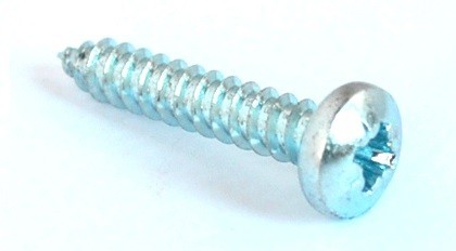 Hexagon socket head tapping screw DIN 7981 M2.9 x n°4 X 13mm white zinc-plated steel