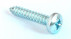 Hexagon socket head tapping screw DIN 7981 M2.9 x n°4 X 13mm white zinc-plated steel