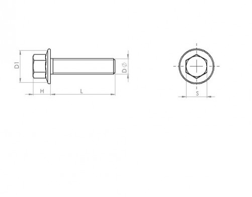 Hexagon socket head machine screws DIN 7500D M8 X1.25 X 30mm case-hardened steel white zinc plated