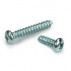 Self-tapping screw for plastic with domed head N°2 X 28 threads X 16 mm white waxed zinc-plated steel