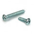 Self-tapping screw for plastic with domed head N°4 X 20 threads X 10 mm white waxed zinc-plated steel