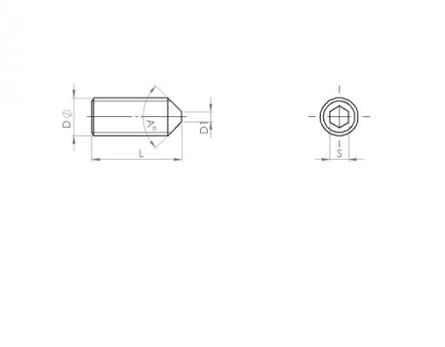 Hexagonal socket head cap screw DIN 914 M10 X 1.50 X 16mm cl.45H