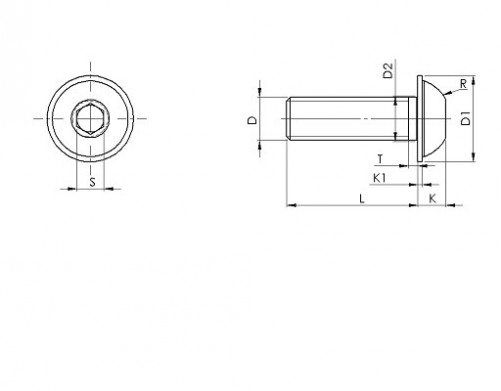 Hexagon socket head cap screw M10 X 150 X 30 mm cl 10.9