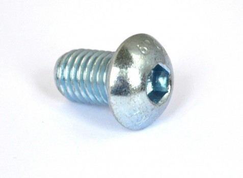 Hexagon socket head cap screw ISO 7380 M8 X 1.25 X 18mm cl.10.9 white zinc plated