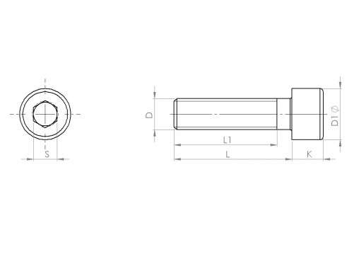 Hexagon socket head cap screw DIN 912 M8 X 1.25 X 20mm cl.10.9