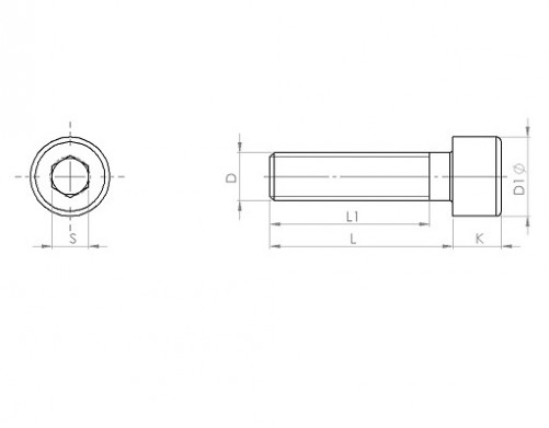 Hexagon socket head cap screw ISO 4762 M10 X 1.50 X 110mm cl.12.9 HOLO-KROME®