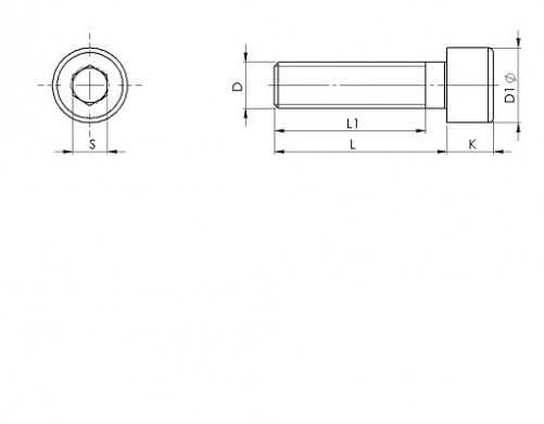 Hexagon socket head cap screw DIN 912 M8 X 1.25 X 100mm cl.8.8 zinc plated Ecotri®