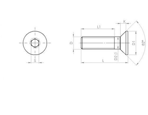 Grade 8 ANSI B.18.3 1/4NC 20 thread X 5/8