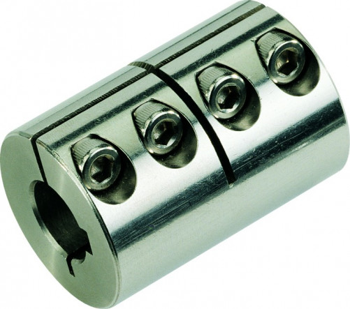 One-piece rigid coupling 15x15x34x50 stainless steel
