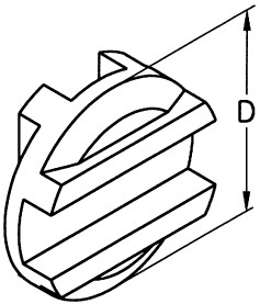 25.4mm acetal interchangeable disc