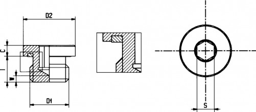 Drain plug cylindrical head with gasket DIN 13 1/2 GAZ steel cl.5.8 raw