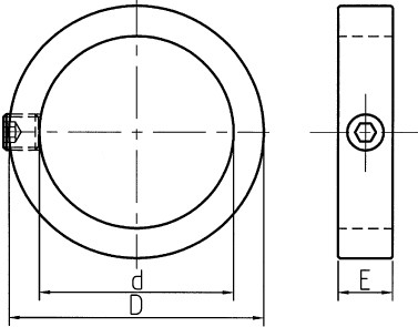 Pressure screw shaft collar 8 x 16 x 8 steel