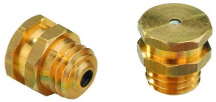 Flat head grease nipple DIN 3404 M12X1.75 brass