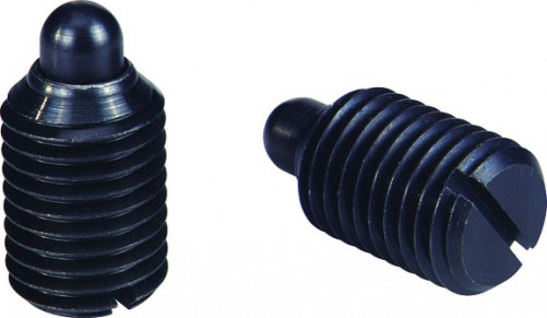 Spring Plungers, slotted, Form B 8mm, steel XC38 + stud 22060.0208