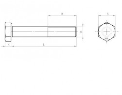 partially threaded ISO 4014
