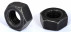 Hexagonal HU nut ISO 4032 M10 X 1.50 mild steel black zinc plated