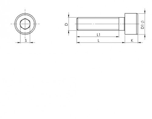 Hexagon socket head cap screw DIN 912 M10 X 1.50 X 14 mm cl.8.8 zinc-plated Ecotri®