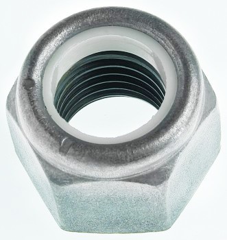 Self-locking hexagonal nut (non-metallic ring) M16 X 2.00 steel cl.10 Zinc nickel grey NYLSTOP®