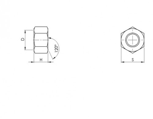Hexagonal nut HU ISO 4032 M4 X 0.70 steel cl.6 zinc plated Ecotri®