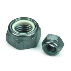 Self-locking low hex nut (non-metallic ring) Type T NFE 25412 NYLSTOP® steel