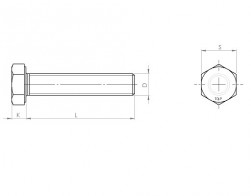 fully threaded DIN 933 white zinc-plated