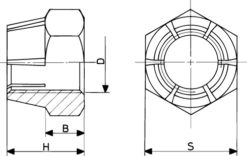 Nut type MHT® NFE25411 M10 X 1.50 steel TTH zinc nickel grey